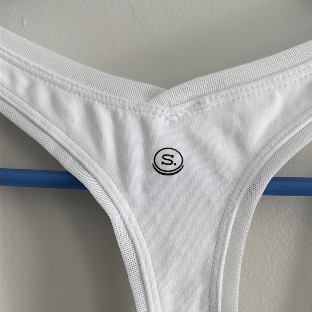 White Racerback Tank Top - Women - Picture 3 of 4